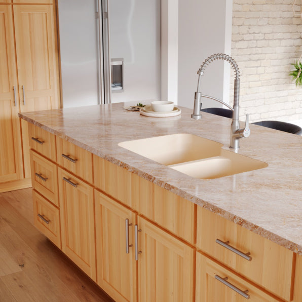 Quartz Composite Bisque Kitchen Sink Matte 2
