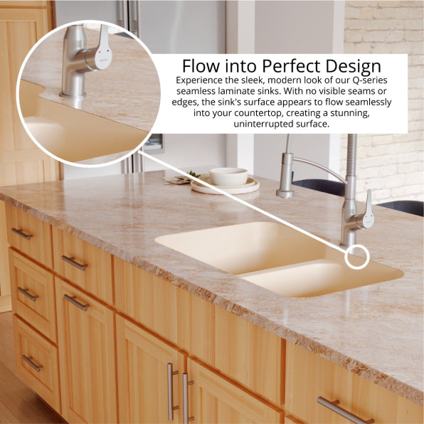 Quartz Composite Bisque Kitchen Sink Matte 4
