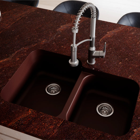 Quartz Composite Brown Kitchen Sink Matte 3