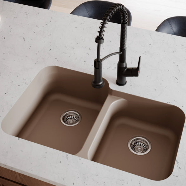 Quartz Composite Concrete Kitchen Sink Matte 3