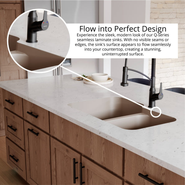 Quartz Composite Concrete Kitchen Sink Matte 4