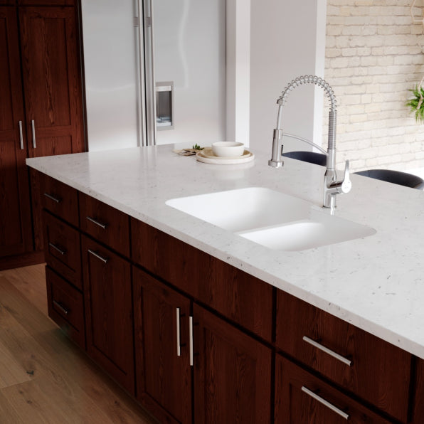 Quartz Composite White Kitchen Sink Matte 2
