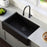 Quartz Composite Black Kitchen Sink Matte 3