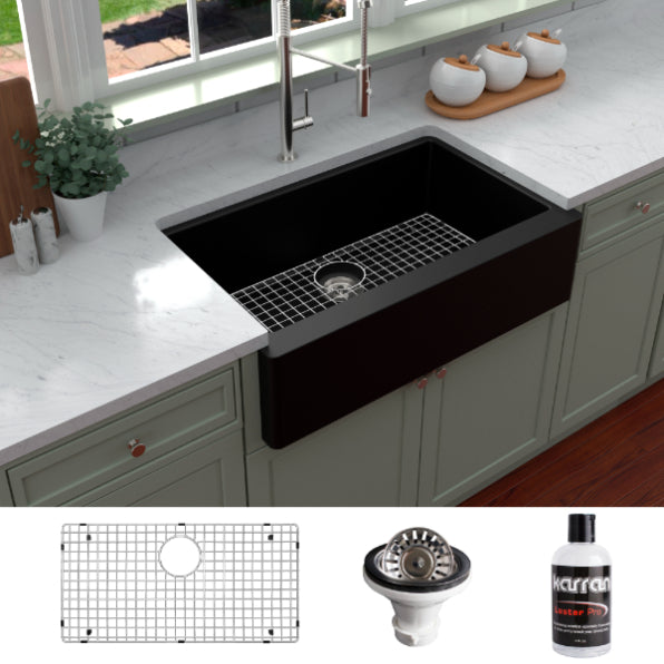 Quartz Composite Black Kitchen Sink Matte 4