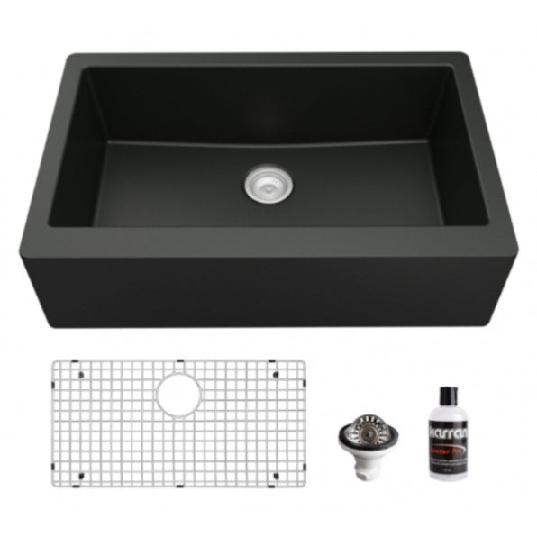 Quartz Composite Black Kitchen Sink Matte 1