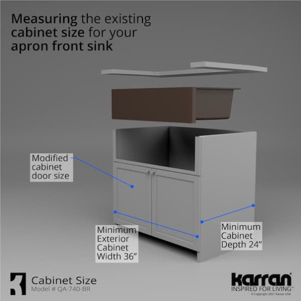 Quartz Composite Brown Kitchen Sink Matte 8