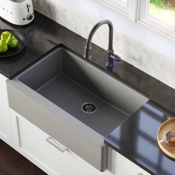 Quartz Composite Grey Kitchen Sink Matte 3
