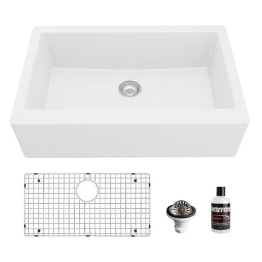 Quartz Composite White Kitchen Sink Matte 1