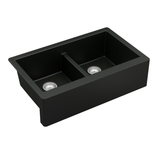 Quartz Composite Black Kitchen Sink Matte 2