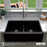 Quartz Composite Black Kitchen Sink Matte 6