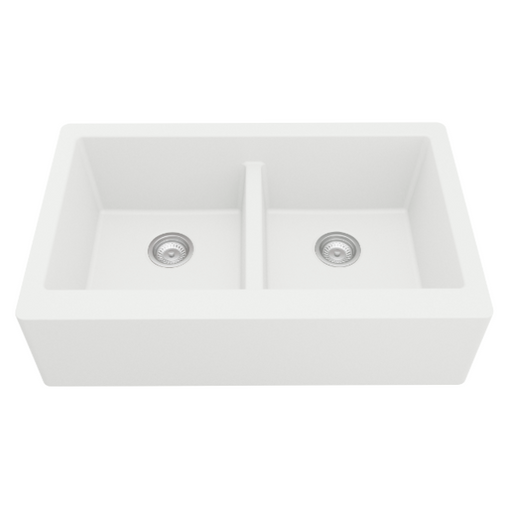 Quartz Composite White Kitchen Sink Matte 1