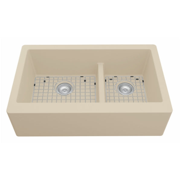 Quartz Composite Bisque Kitchen Sink Matte 2