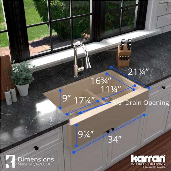 Quartz Composite Bisque Kitchen Sink Matte 8