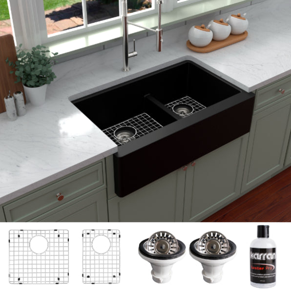 Quartz Composite Black Kitchen Sink Matte 5