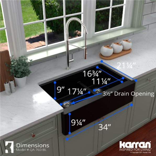 Quartz Composite Black Kitchen Sink Matte 9