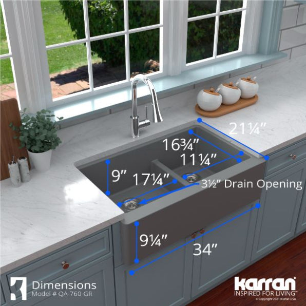 Quartz Composite Grey Kitchen Sink Matte 7