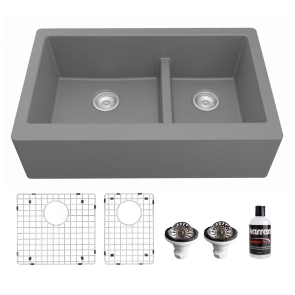 Quartz Composite Grey Kitchen Sink Matte 1