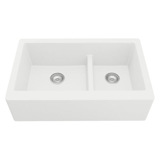 Quartz Composite White Kitchen Sink Matte 1