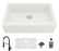 Quartz Composite White Kitchen Sink Matte 2