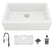 Quartz Composite White Kitchen Sink Matte 2