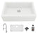 Quartz Composite White Kitchen Sink Matte 2