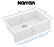 Quartz Composite White Kitchen Sink Matte 3