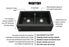 Quartz Composite Black Kitchen Sink Matte 4