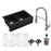 Quartz Composite Black Kitchen Sink Matte 1