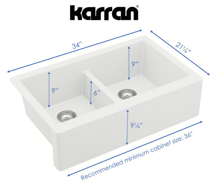 Quartz Composite White Kitchen Sink Matte 3