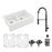 Quartz Composite White Kitchen Sink Matte 1