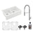 Quartz Composite White Kitchen Sink Matte 1