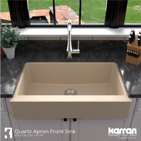 Quartz Composite Bisque Kitchen Sink Matte 5