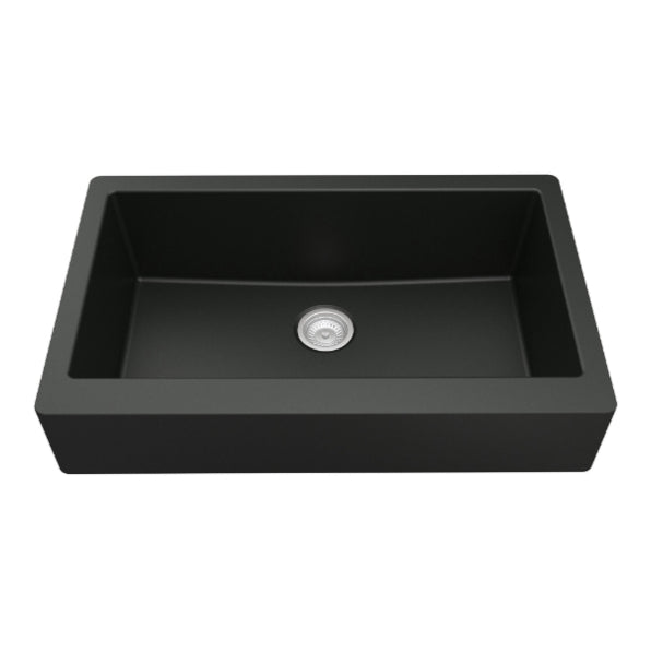 Quartz Composite Black Kitchen Sink Matte 1