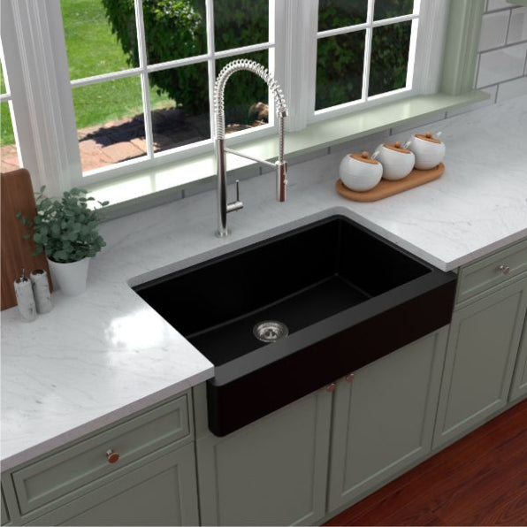 Quartz Composite Black Kitchen Sink Matte 3