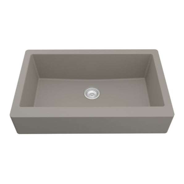 Quartz Composite Concrete Kitchen Sink Matte 1