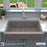 Quartz Composite Concrete Kitchen Sink Matte 5