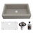 Quartz Composite Concrete Kitchen Sink Matte 1