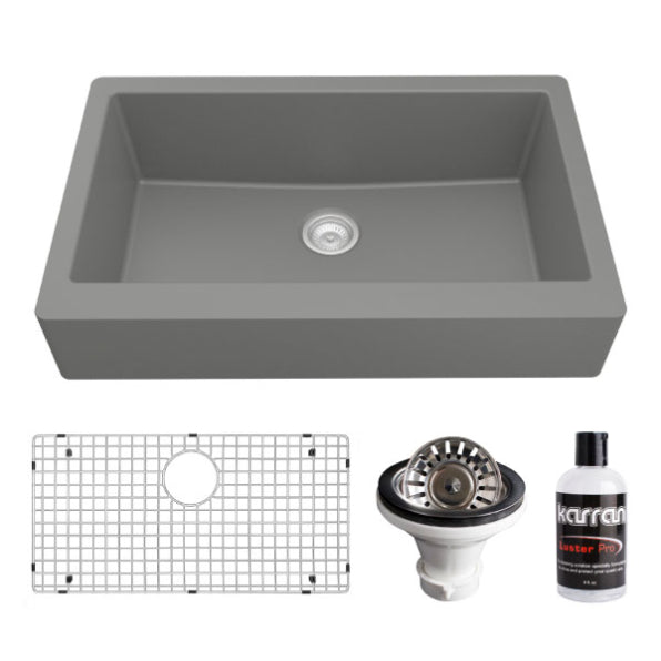 Quartz Composite Grey Kitchen Sink Matte 1