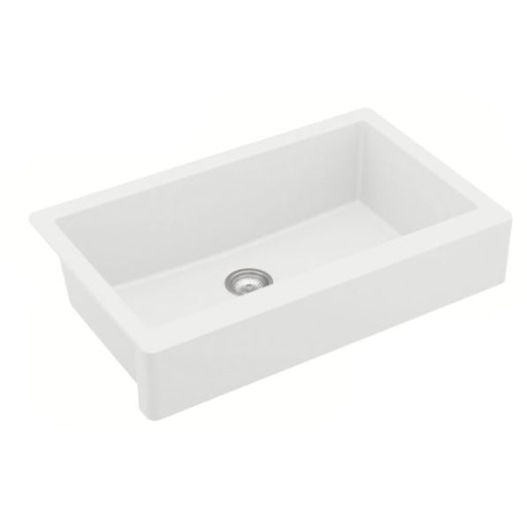 Quartz Composite White Kitchen Sink Matte 2