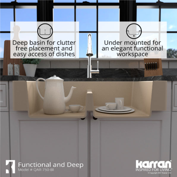 Quartz Composite Bisque Kitchen Sink Matte 8