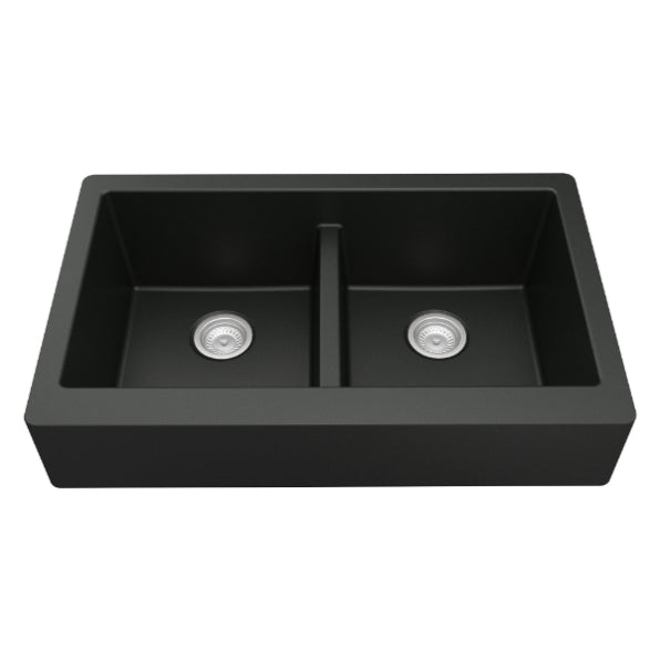 Quartz Composite Black Kitchen Sink Matte 1