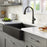 Quartz Composite Black Kitchen Sink Matte 6