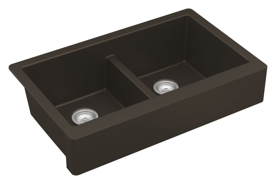Quartz Composite Brown Kitchen Sink Matte 2