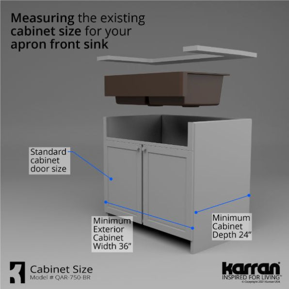 Quartz Composite Brown Kitchen Sink Matte 9