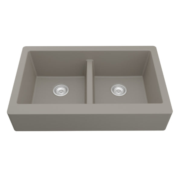 Quartz Composite Concrete Kitchen Sink Matte 1