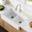 Quartz Composite White Kitchen Sink Matte 4