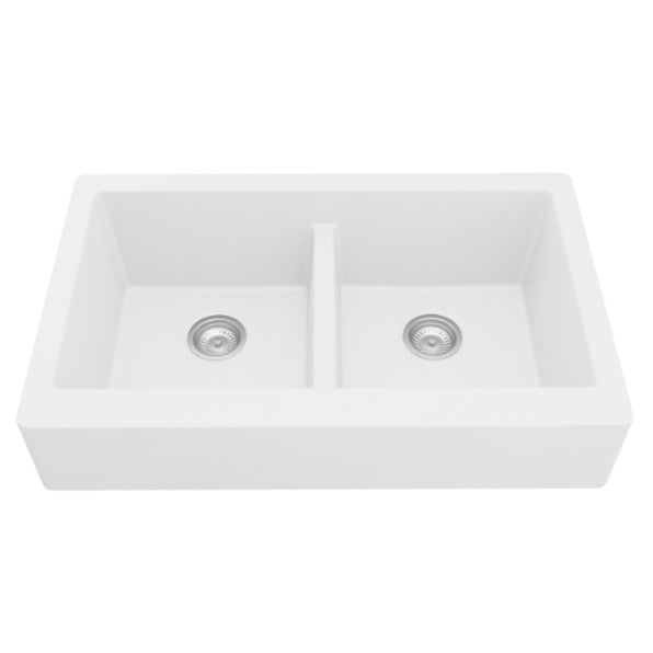 Quartz Composite White Kitchen Sink Matte 1