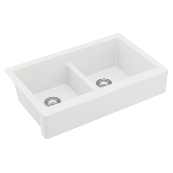 Quartz Composite White Kitchen Sink Matte 2