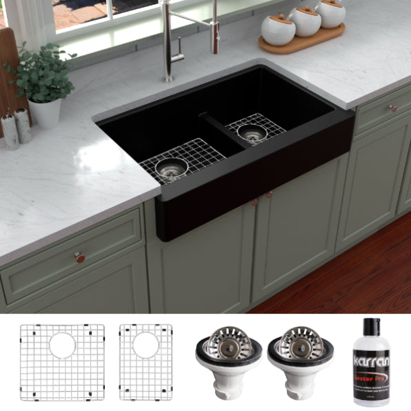 Quartz Composite Black Kitchen Sink Matte 4