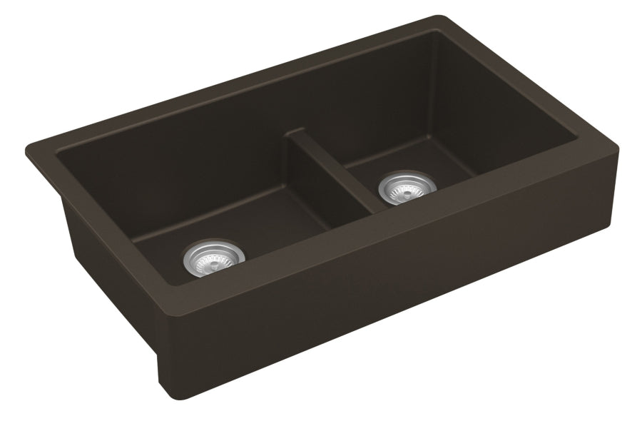 Quartz Composite Brown Kitchen Sink Matte 2